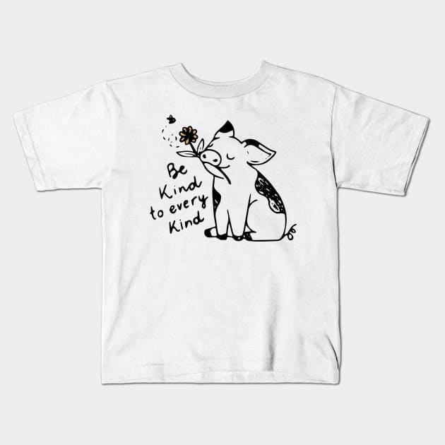 Be kind to every kind Kids T-Shirt by Thevegansociety